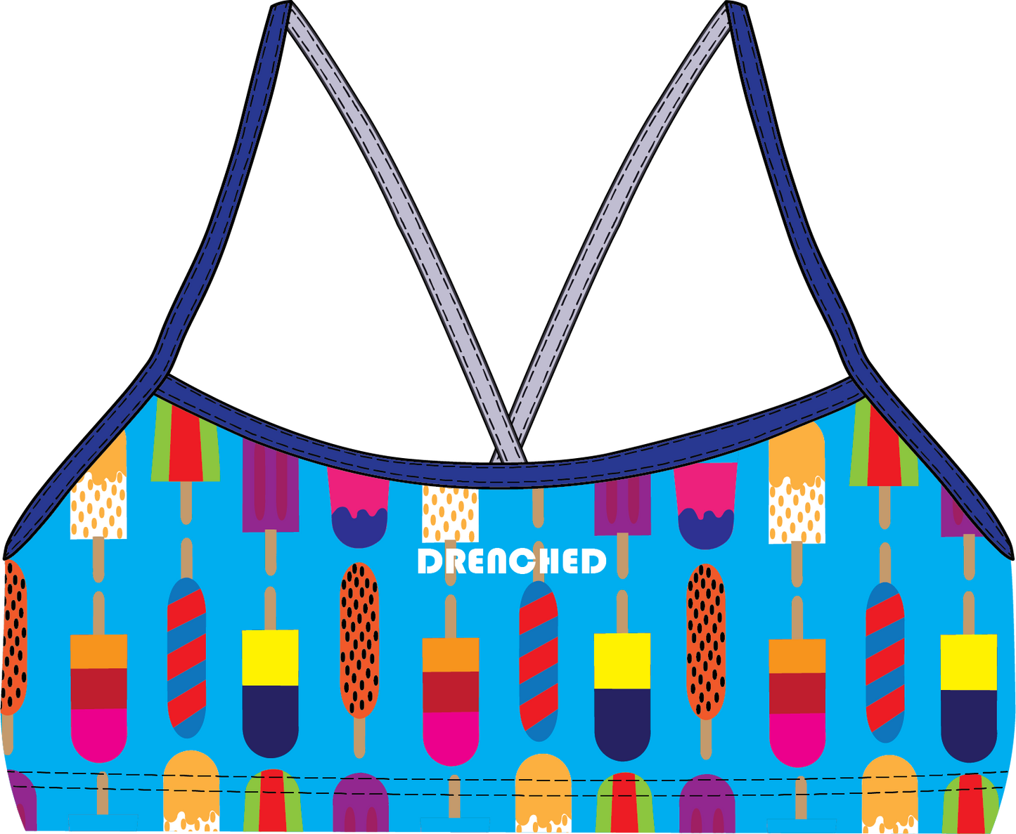 BEACH LOLLIES Thin Strap Bikini Top