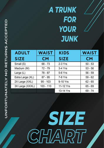 Junk Trunk Size Chart