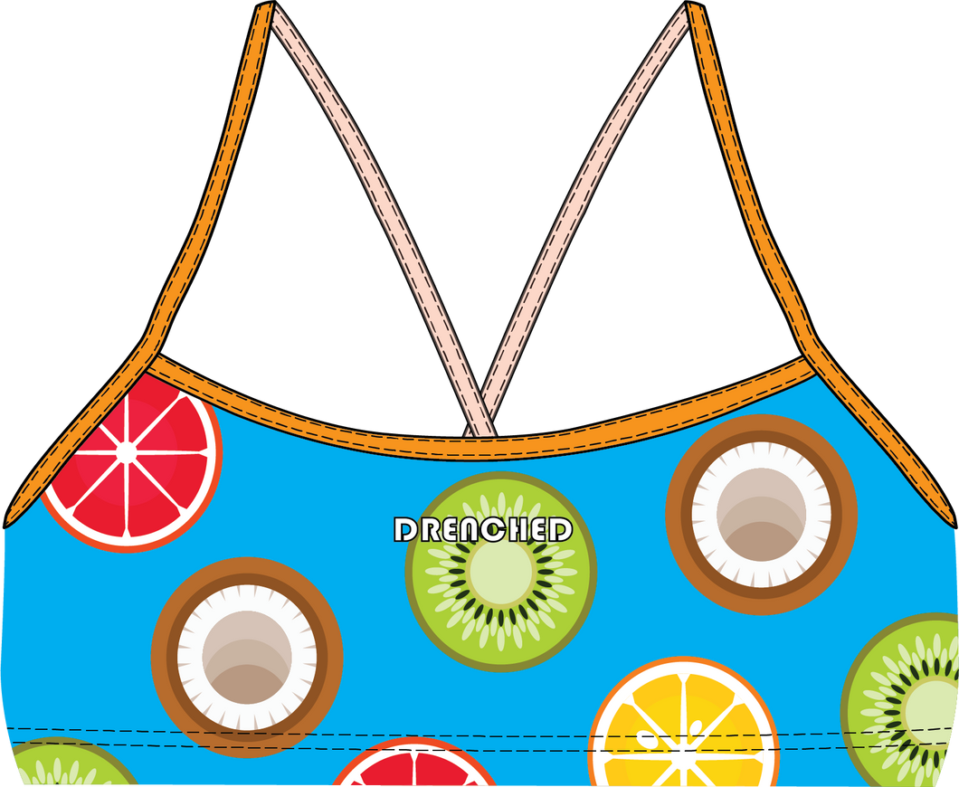 SUMMER FRUITS Thin Strap Bikini Top