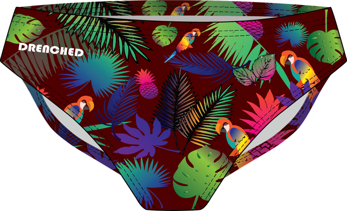 MAROON FOREST Bikini Bottom