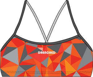 ORANGE DEFLECTION Thin Strap Bikini Top