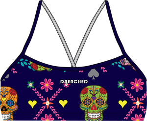 CINCO SKULLS Thin Strap Bikini Top